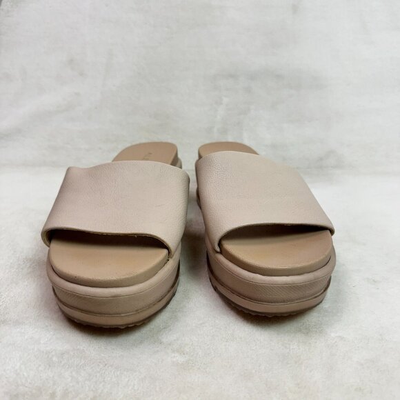 ALDO Sandals Flats Platform Slip On Slide Cream Faux Leather Womens 8 - Picture 3 of 14